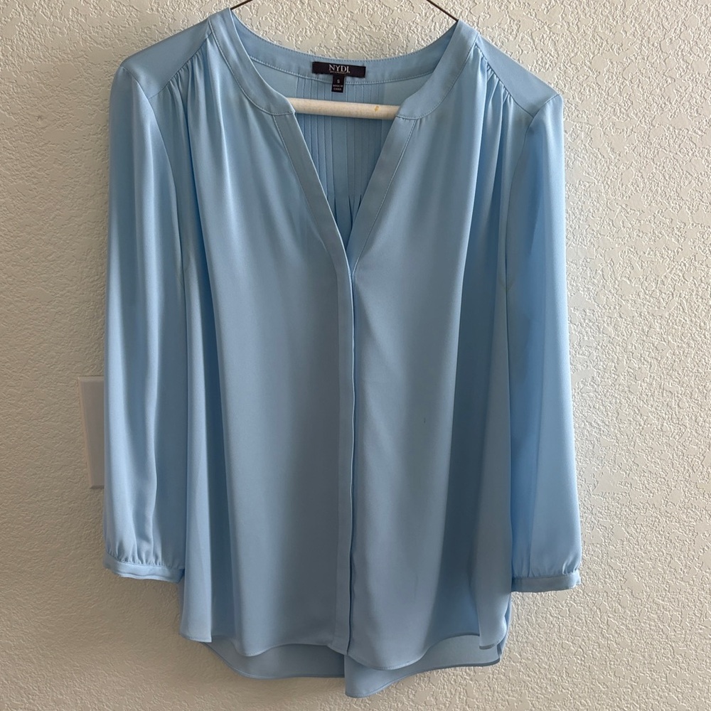 NYDJ Light Blue Blouse
